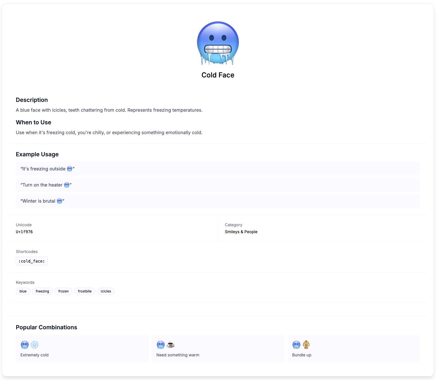 Emoji Wiki homepage with searchable emoji categories